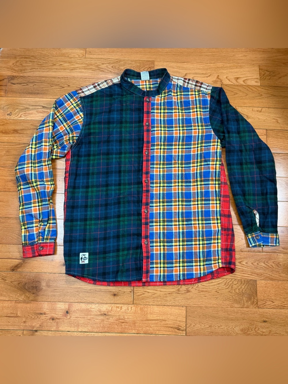 Chums Men’s Multi Pattern Plaid Flannel Shirt Streetwear